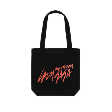 BORN THIS WAY SCRIPT TOTE FRONT