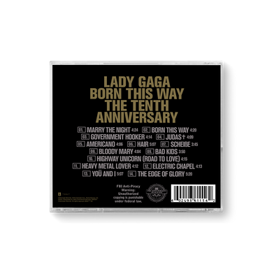 BORN THIS WAY THE TENTH ANNIVERSARY 2CD Back Cover